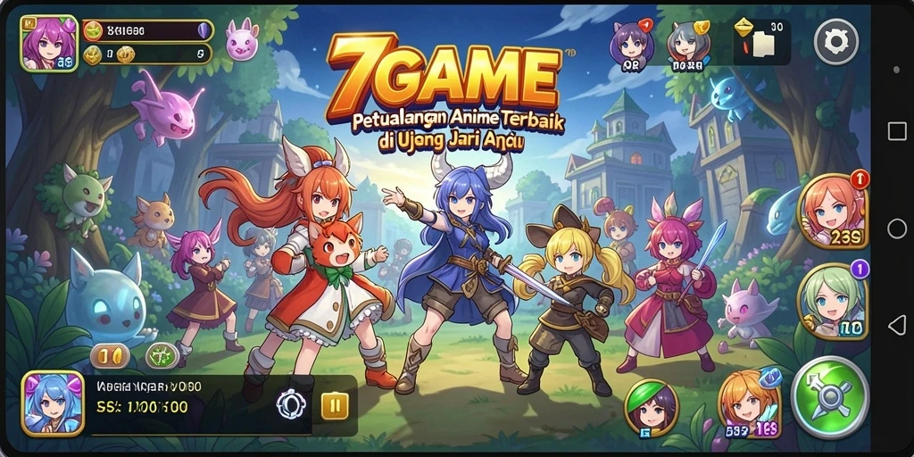 Tampilan menarik dari gameplay Anime di 7GAME.