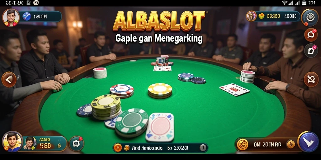 Gameplay menegangkan ALBASLOT dalam permainan Gaple.