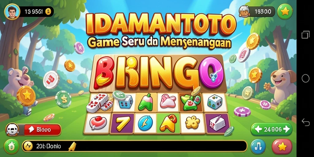 Screenshot utama IDAMANTOTO menampilkan gameplay Bingo yang seru dan interaktif.