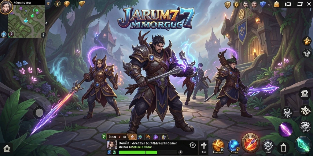 Gameplay mengasyikkan dalam JARUM77, dunia petualangan MMORPG penuh aksi.