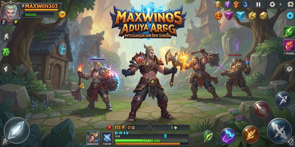 Screenshot menampilkan aksi pertarungan epik di dalam game ARPG.