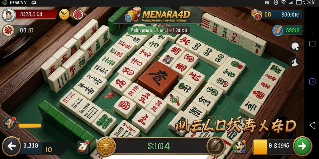 Tampilan menyenangkan dari gameplay Mahjong di MENARA4D.