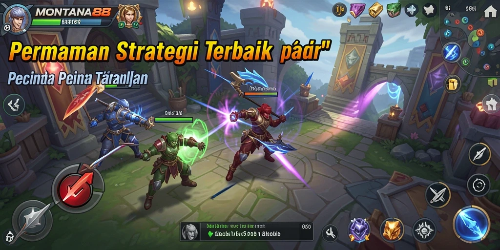 Tampilan gameplay seru MONTANA88 saat bertarung dengan strategi cerdas.
