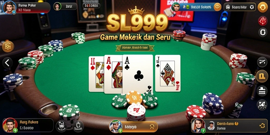 Tampilan gameplay seru dari SL999 dalam permainan Poker.