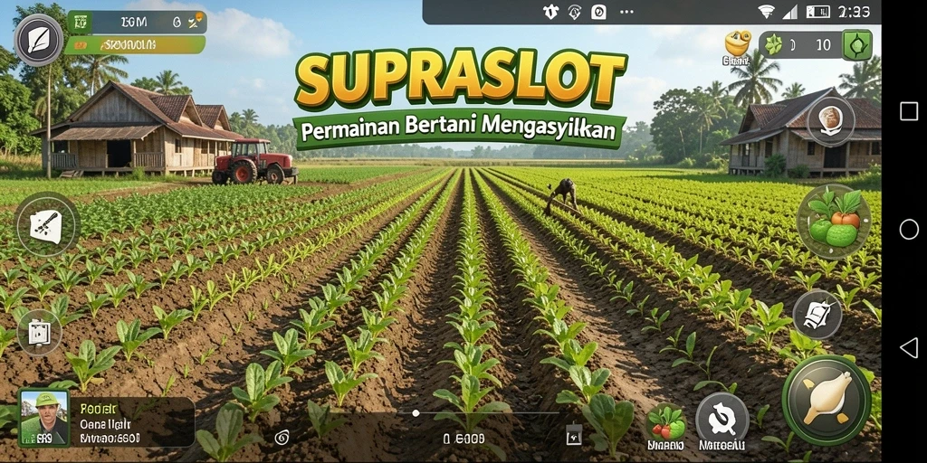Tampilan gameplay dari SUPRASLOT yang penuh warna dan interaktif.