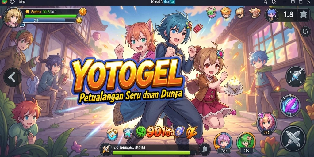 Tangkapan layar utama YOTOGEL menampilkan karakter anime dalam aksi petualangan.
